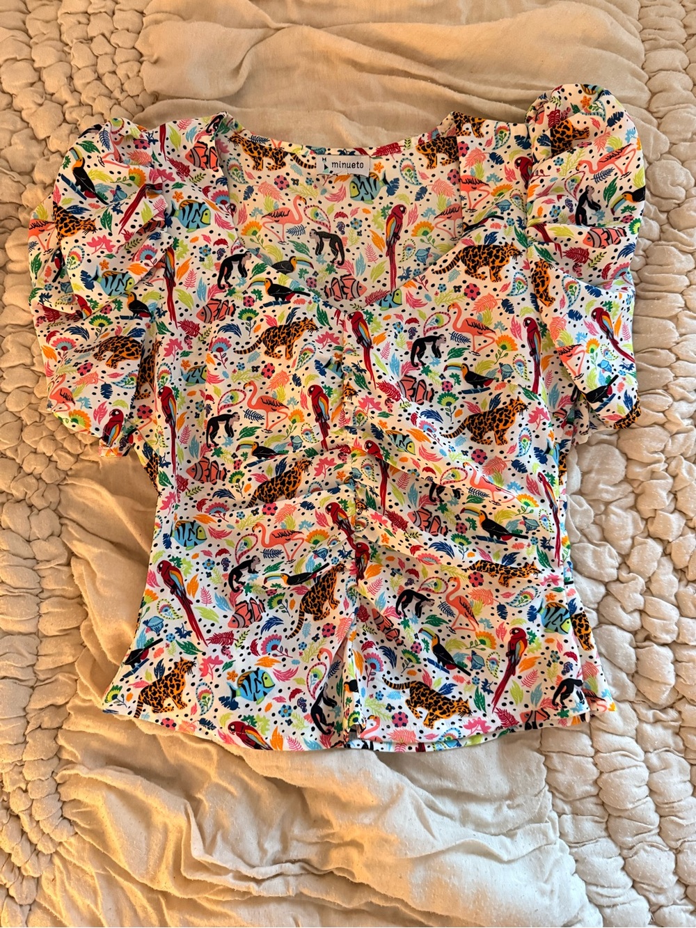 Minueto Spain Animal Print/Jungle Top - Sz Medium